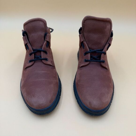 Ecco Soft Booties Women 6-6.5US 37D Arch Support Leather Brown Hike Walk No-Slip